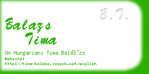 balazs tima business card